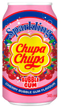 Carica l'immagine nel visualizzatore di Gallery, 24 lattine Chupa Chups Cherry Bubble Gum, bevanda al gusto di ciliegia
